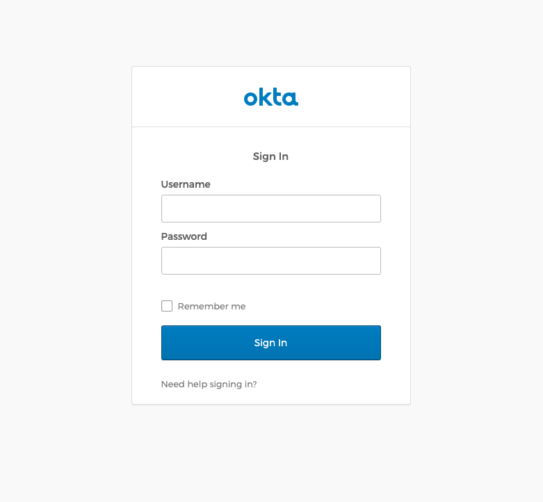 Okta Application Login