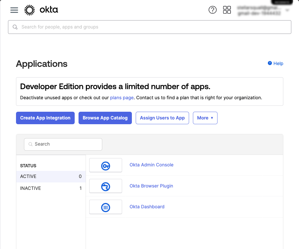 Okta Create App Integration
