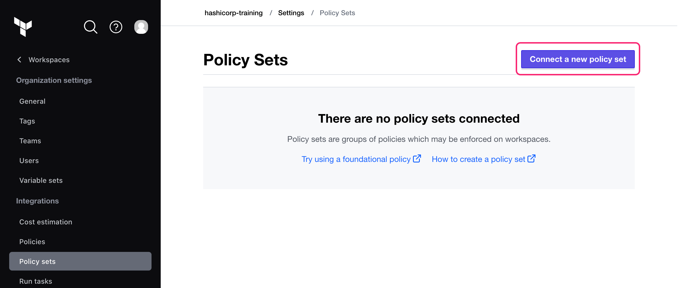 Create new Policy Set