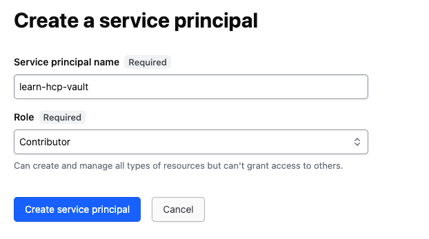 Create Service Principal