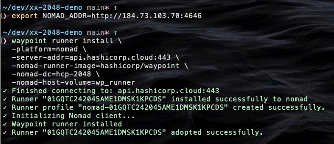 Waypoint Install New Runner CLI